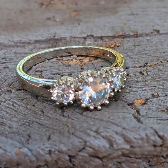 Avon Jewelry - Avon Silver Tone CZ Ring size 11